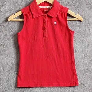 Vintage Sleeve Less Red Top Girls Size 7/8 Medium